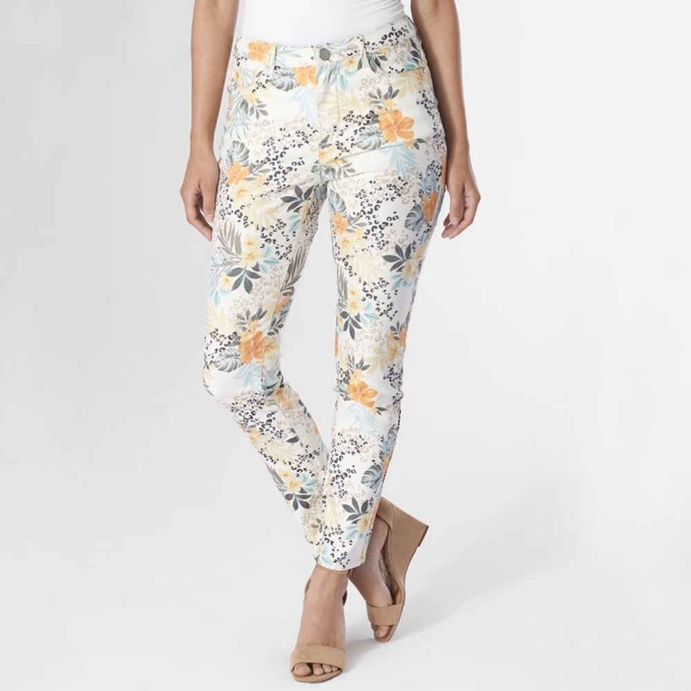 Tropical Floral Print Pants